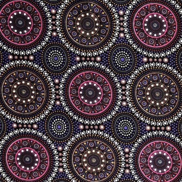 PURPLE BUSH BERRY Aborigines Stoff aus Australien